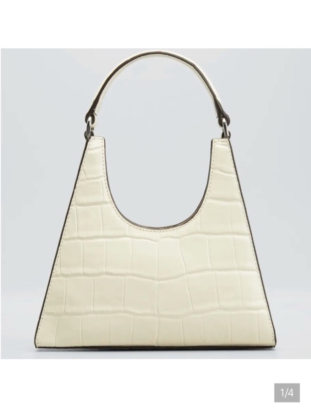 NWOT STAUD Rey Croc Embossed Shoulder Bag